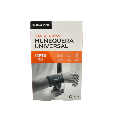 MUÑEQUERA FARMALASTIC NEOPRENO TECH 1 UNIDAD TALLA UNICA COLOR GRIS