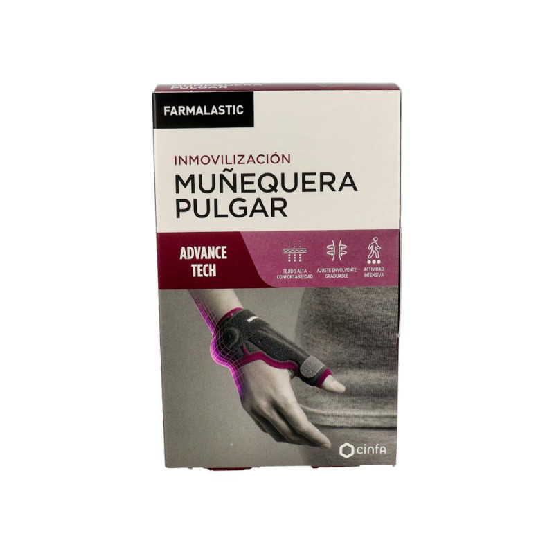 MUÑEQUERA PULGAR FARMALASTIC ADVANCE TECH 1 UNIDAD TALLA 1