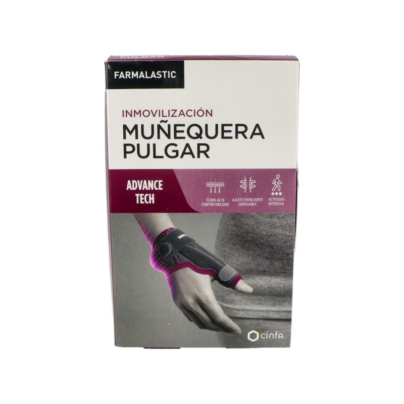 MUÑEQUERA PULGAR FARMALASTIC ADVANCE TECH 1 UNIDAD TALLA 2