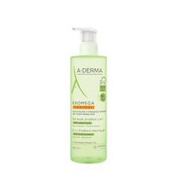 ADERMA EXOMEGA CONTROL GEL LIMPIADOR EMOLIENTE 2 EN 1 CUERPO Y CABELLO 1 ENVASE 500 ML