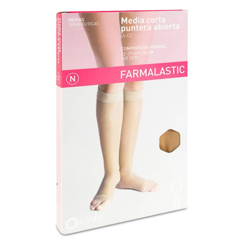 MEDIA CORTA (AD) COMPRESION FUERTE FARMALASTIC TALLA MEDIANA
