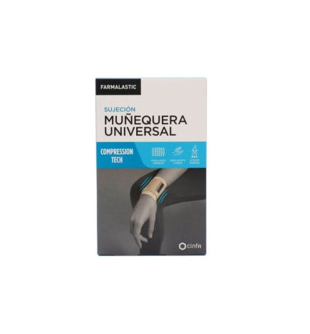 MUÑEQUERA UNIVERSAL FARMALASTIC COMPRESSION TECH 1 UNIDAD TALLA  GRANDE EXTRAGRANDE COLOR BEIGE