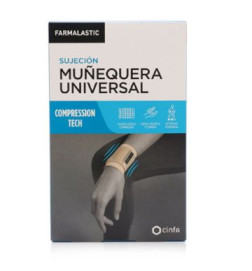MUÑEQUERA UNIVERSAL FARMALASTIC COMPRESSION TECH 1 UNIDAD TALLA PEQUEÑA/MEDIANA COLOR BEIGE