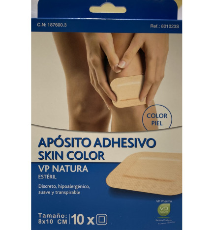 APOSITO ESTERIL ADHESIVO VP NATURA 10 UNIDADES 10 X 8 CM SKIN COLOR