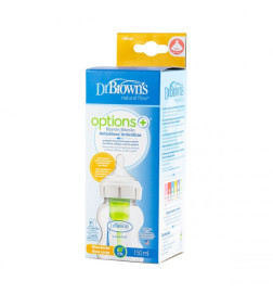 BIBERON BOCA ANCHA PP OPTIONS+ DR BROWN´S NATURAL FLOW 1 UNIDAD 150 ML BOSQUE