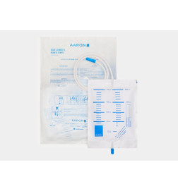BOLSAS RECOGIDA ORINA AARON VALVULA ANTIRETORNO 2 L TUBO 120 CM C/ ASA 30 BOLSAS