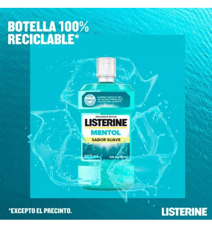 LISTERINE MENTOL SABOR SUAVE 1 BOTELLA 250 ML