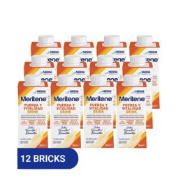 MERITENE FUERZA Y VITALIDAD DRINK 12 BOTELLAS 180 ML SABOR VAINILLA