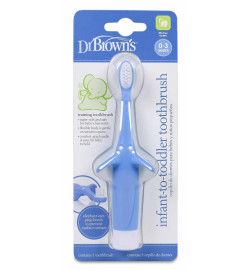 CEPILLO DIENTES BEBE DR BROWN´S NATURAL FLOW 1 UNIDAD COLOR AZUL