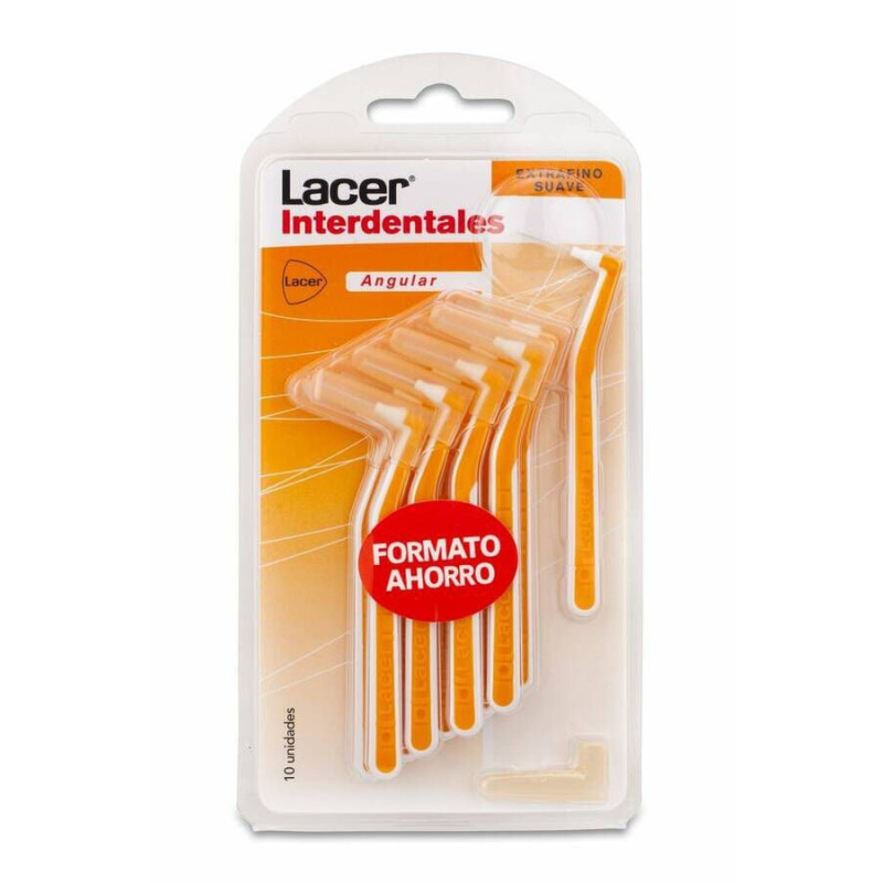 CEPILLO INTERDENTAL LACER ANGULAR EXTRAFINO 10 UNIDADES