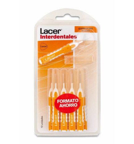CEPILLO INTERDENTAL LACER EXTRAFINO SUAVE RECTO 10 UNIDA