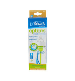 BIBERON BOCA ANCHA PP OPTIONS+ DR BROWN`S NATURAL FLOW 1 UNIDAD TETINA NIVEL 2 270 ML JIRAFA