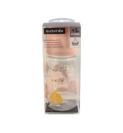 BIBERON TETINA SILICONA FISIOLOGICA SUAVINEX FLUJO M 270 ML