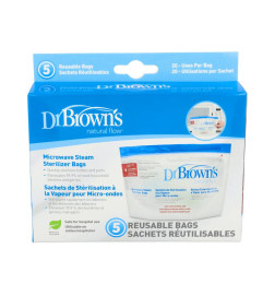 BOLSA ESTERILIZACION A VAPOR MICROONDAS DR BROWN´S NATURAL FLOW 5 U