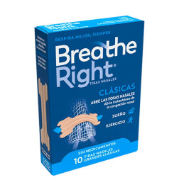 BREATHE RIGHT CLASICAS TIRA ADH NASAL 10 UNIDADES