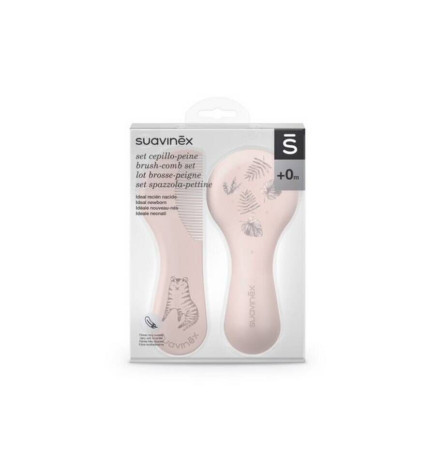 CEPILLO Y PEINE INFANTIL SOFT SUAVINEX ROSA DECORADO