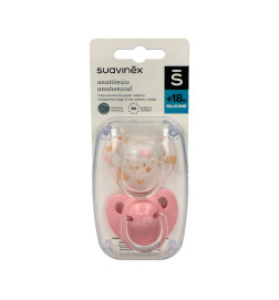 CHUPETE SILICONA ANATOMICO SUAVINEX CLASICO + 18 MESES 2 UNIDADES