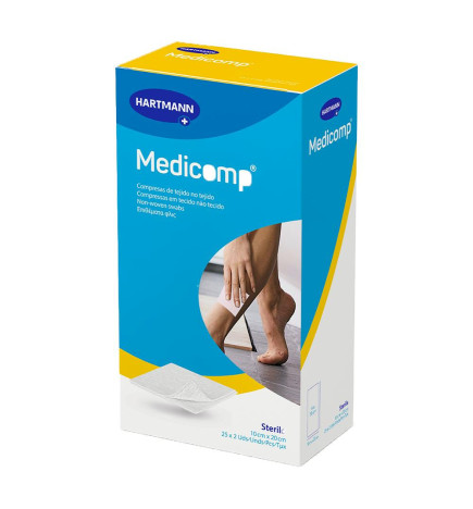 COMPRESAS DE TEJIDO NO TEJIDO ESTERILES MEDICOMP 50 UNIDADES 20 x 10 cm