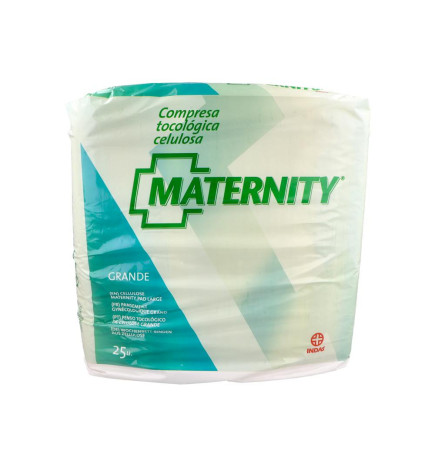 COMPRESAS POSTPARTO MATERNITY 25 UNIDADES GRANDE