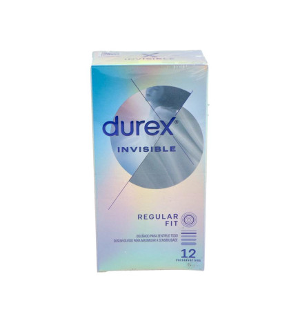 DUREX INVISIBLE EXTRA FINO EXTRA SENSITIVO PRESERVATIVOS 12 UNIDADES