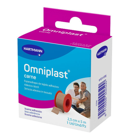 ESPARADRAPO HIPOALERGICO OMNIPLAST TEJIDO RESISTENTE 1 UNIDAD 5 M X 25 CM