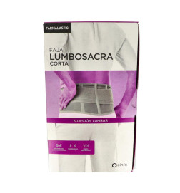 FAJA LUMBOSACRA CORTA FARMALASTIC 1 UNIDAD TALLA GRANDE/EXTRA GRANDE COLOR GRIS