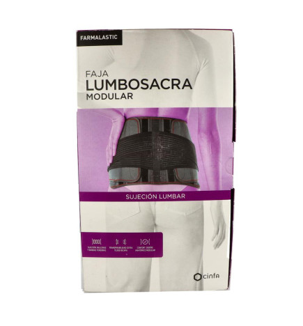 FAJA LUMBOSACRA MODULAR FARMALASTIC 1 UNIDAD TALLA UNICA