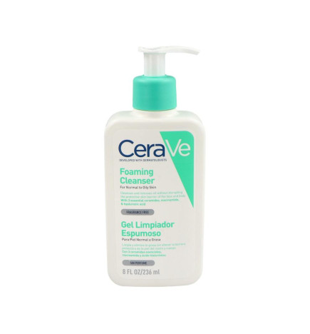 GEL LIMPIADOR ESPUMOSO CERAVE 1 ENVASE 236 ML