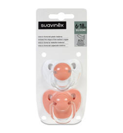 CHUPETE SILICONA ANATOMICO SUAVINEX CLASICO 0  6 MESES 2 UNIDADES