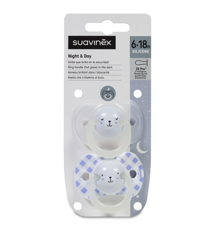 CHUPETE SILICONA FISIOLOGICO SUAVINEX 6  18 MESES 2 UNIDADES