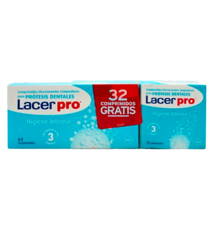 LACERPRO LIMPIEZA PROTESIS DENTAL 64 COMPRIMIDOS EFERVESCENTES