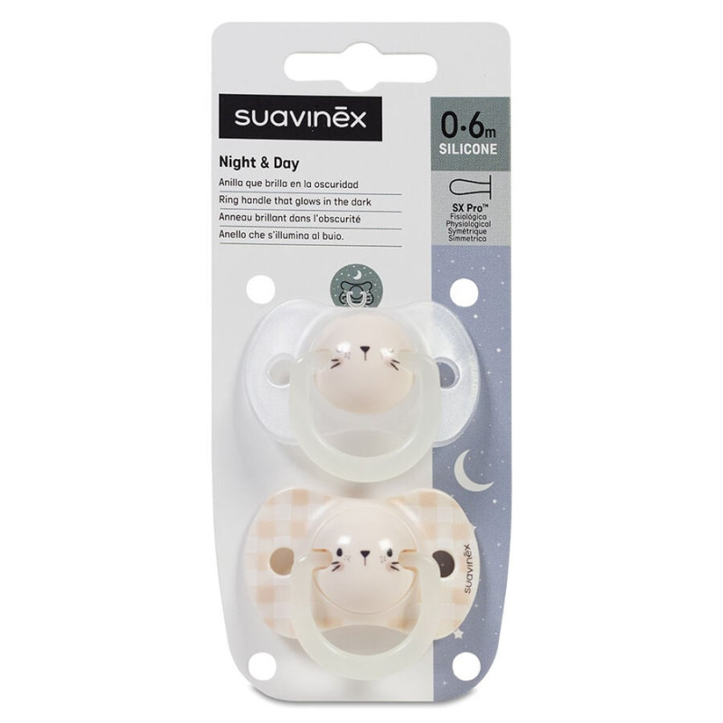 CHUPETE SILICONA FISIOLOGICO SUAVINEX FUSION 4  18 MESES 2 UNIDADES