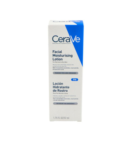 LOCION HIDRATANTE DE ROSTRO PIEL NORMAL CERAVE 1 ENVASE 52 ML