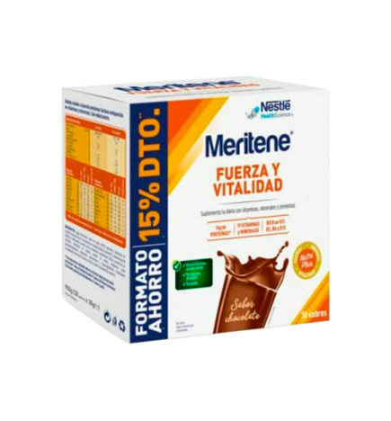 MERITENE FUERZA Y VITALIDAD CHOCOLATE 30 SOBRES