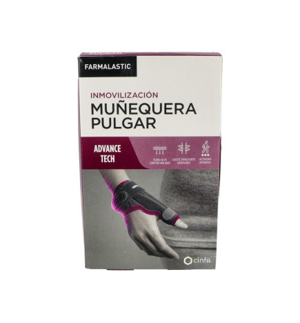 MUÑEQUERA PULGAR FARMALASTIC ADVANCE TECH 1 UNIDAD TALLA 2