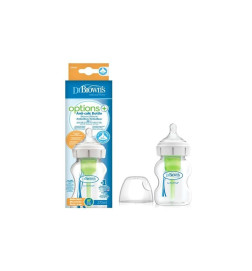 BIBERON BOCA ANCHA PP OPTIONS+ DR BROWN´S NATURAL FLOW 1 UNIDAD 270 ML OCEANO