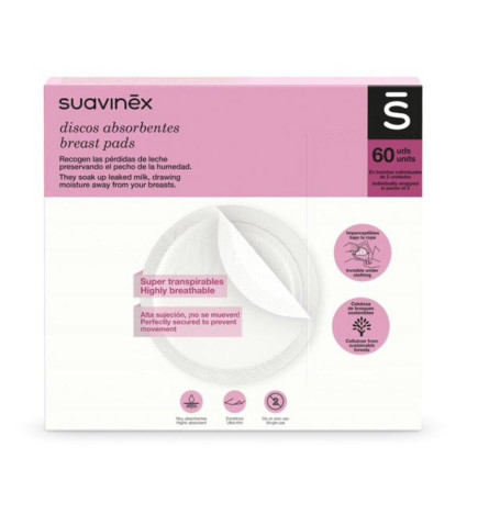 DISCOS LACTANCIA NATURE SUAVINEX 60+30 UD