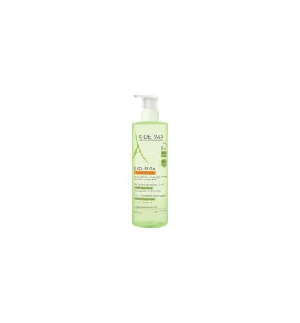 ADERMA EXOMEGA CONTROL GEL LIMPIADOR EMOLIENTE 2 EN 1 CUERPO Y CABELLO 1 ENVASE 500 ML