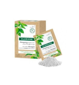 KLORANE CHAMPU MASCARILLA 2 EN 1 POLVO A LA ORTIGA Y A LA ARCILLA 8 SOBRES 3 G