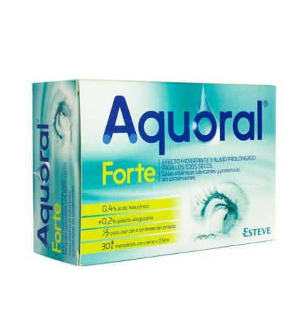 AQUORAL FORTE GOTAS OFTALMICAS LUBRICANTES ESTERILES 30 MONODOSIS 05 ml