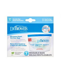 BOLSA ESTERILIZACION A VAPOR MICROONDAS DR BROWN´S NATURAL FLOW 5 U