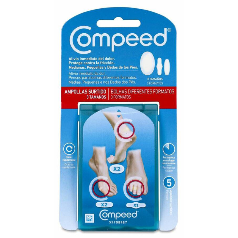 COMPEED AMPOLLAS HIDROCOLOIDE PACK MIXTO 5 UNIDADES