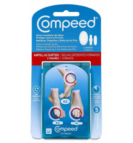 COMPEED AMPOLLAS HIDROCOLOIDE PACK MIXTO 5 UNIDADES