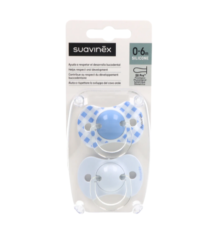 CHUPETE SILICONA FISIOLOGICO SUAVINEX 0  6 MESES 2 UNIDADES