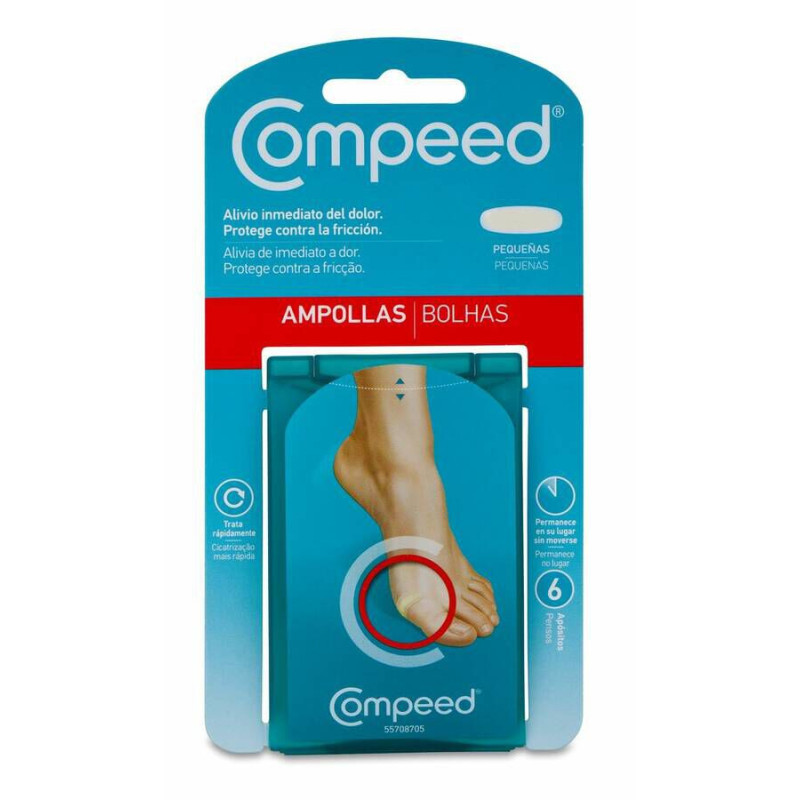 COMPEED AMPOLLAS HIDROCOLOIDE TALLA PEQUEÑA 6 UNIDADES