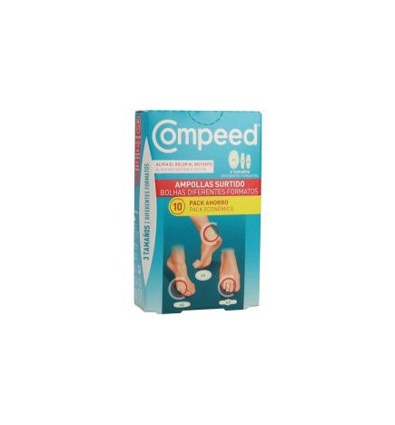 COMPEED AMPOLLAS SURTIDO 3 TAMAÑOS 10 UNIDADES PACK AHORRO