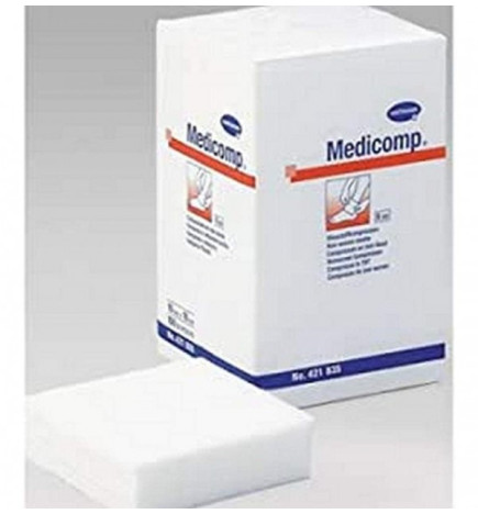 COMPRESAS DE TEJIDO NO TEJIDO ESTERILES MEDICOMP 50 UNIDADES 10 X 10 CM