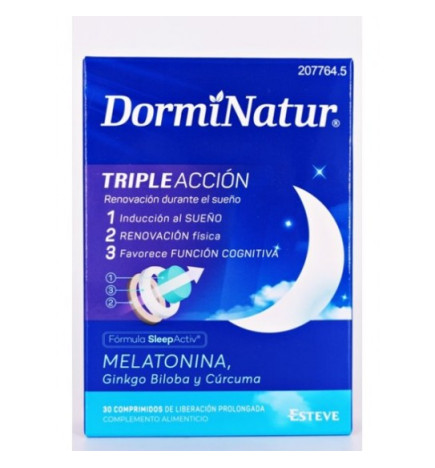DORMINATUR TRIPLE ACCION 30 COMPRIMIDOS LIBERACION PROLONGADA