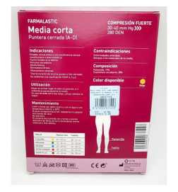 MEDIA CORTA (AD) COMPRESION FUERTE FARMALASTIC TALLA GRANDE