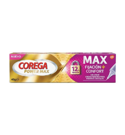 COREGA MAX FIJACION + CONFORT 1 TUBO 40 G SIN SABOR